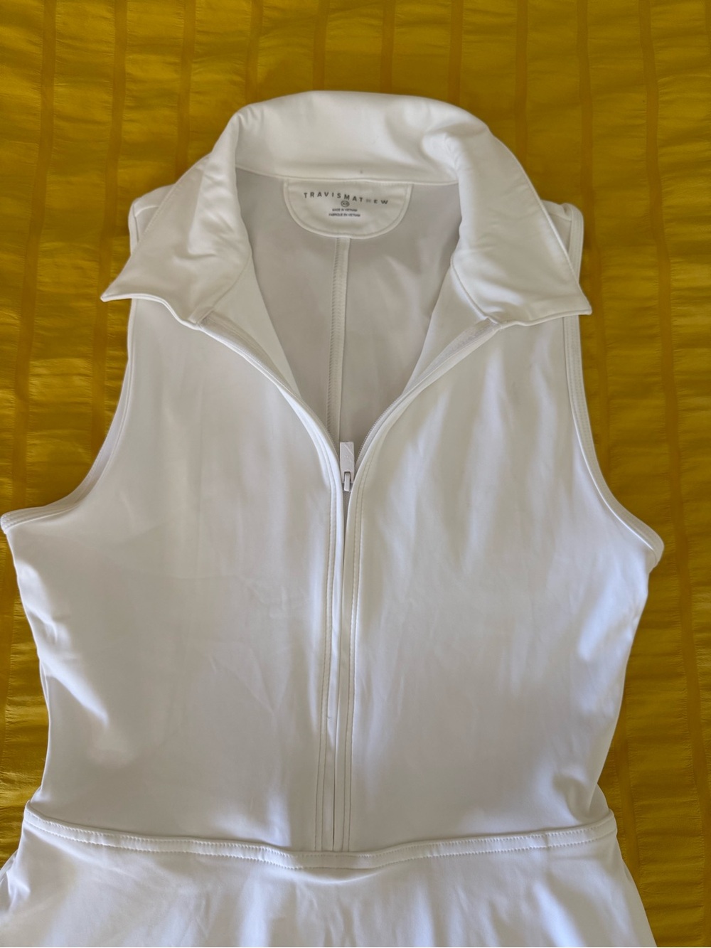 Travis Mathew Movement Sleeveless Polo Dress 2.0 White XS - Picture 6 of 12